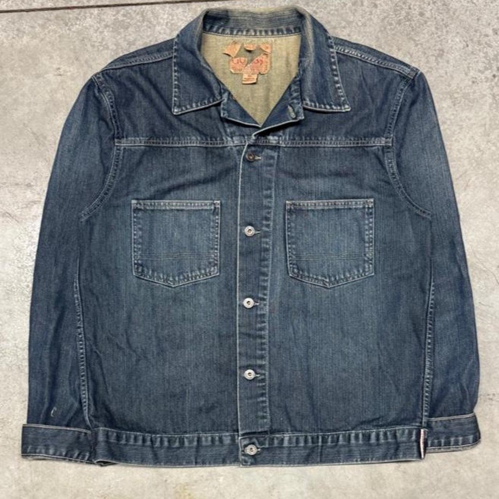 Vintage Men's Guess Jeans Denim Chore Jacket Dark Wash Sz XL